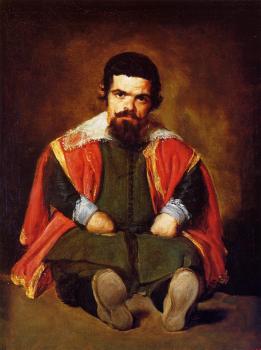 Diego Rodriguez De Silva Velazquez : A Dwarf Sitting on the Floor